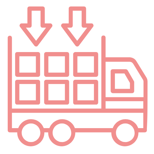icono camion con mercancia